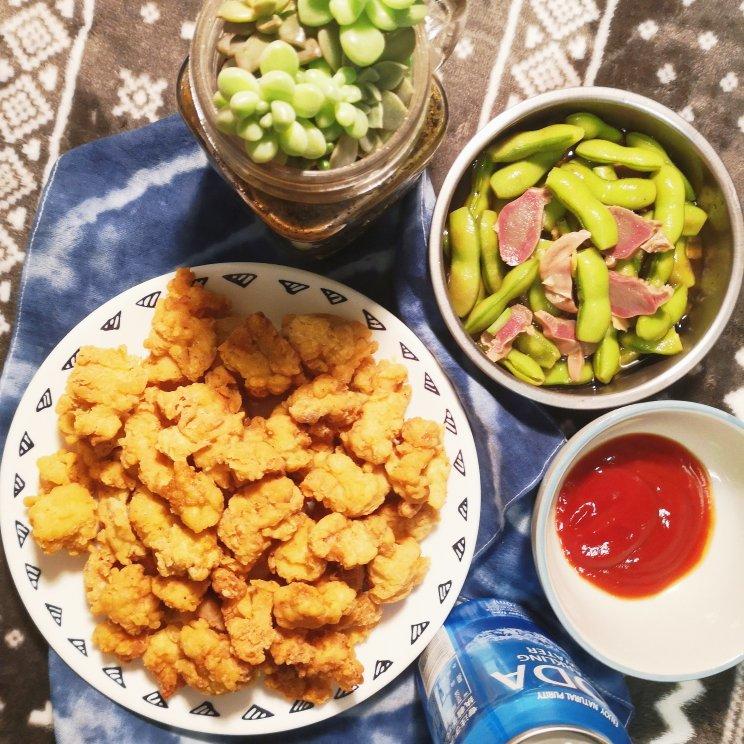 【鸡米花】自家炸鸡米花，香脆爆汁更安心！