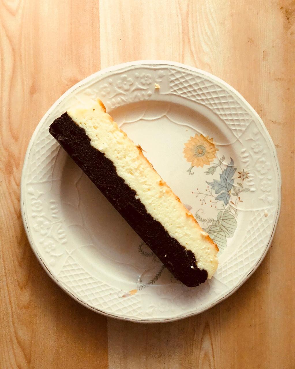 面包和tea做的芝士布朗尼蛋糕 cream cheese brownie