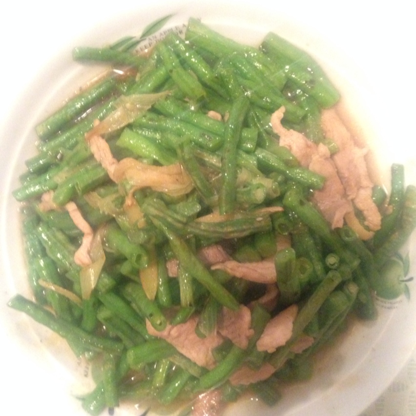 豆角炒肉丝