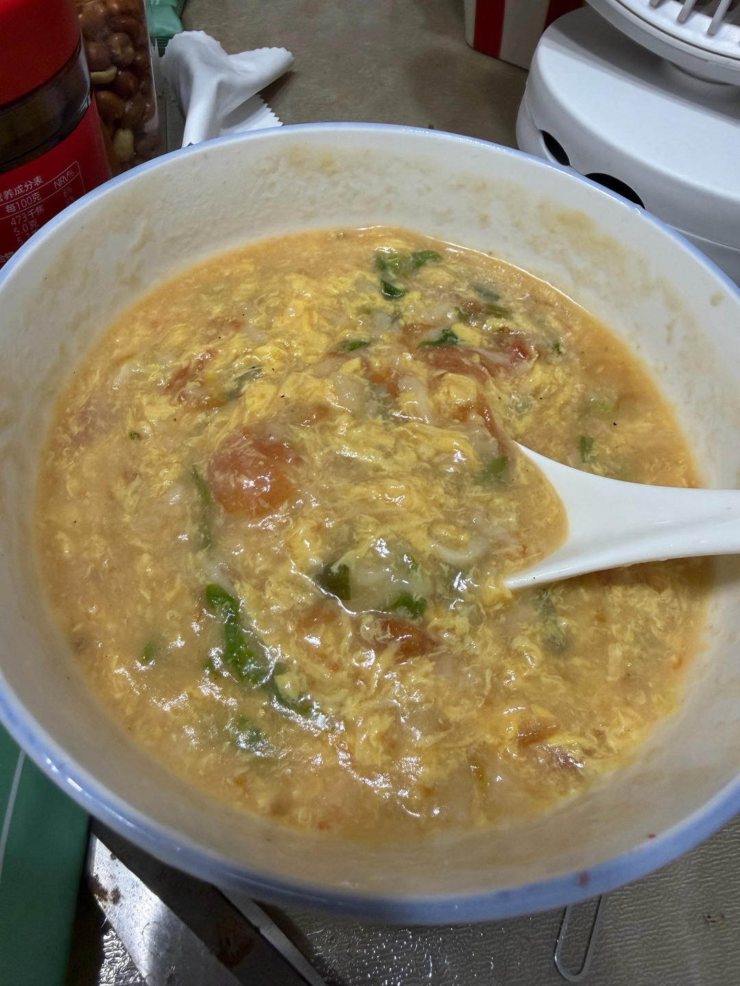 番茄鸡蛋旮瘩汤