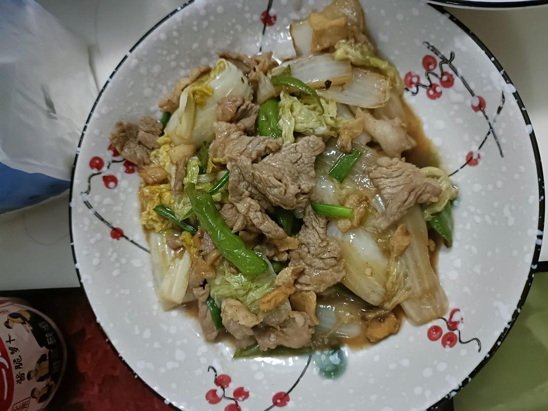 白菜炒肉