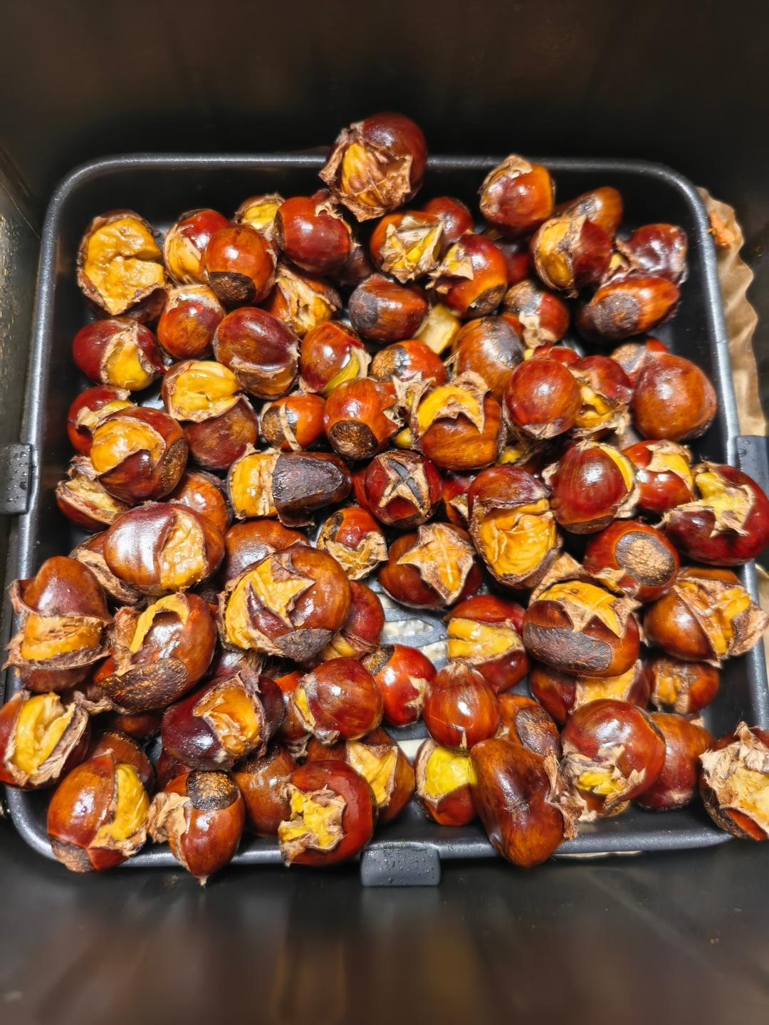 空气炸锅烤板栗，好吃易脱壳，做法超简单❗️