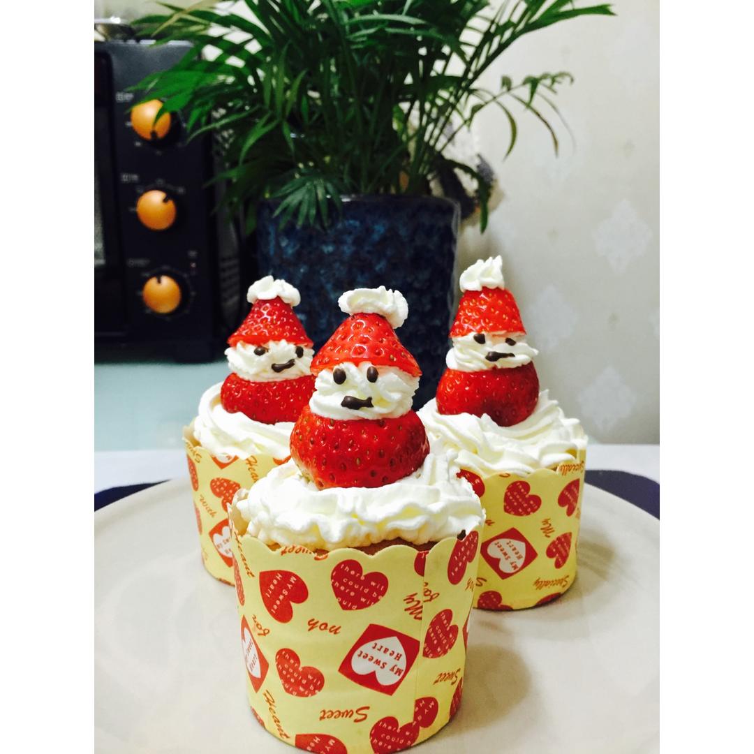 圣诞老人杯子蛋糕【曼达小馆】2016年圣诞Party专场