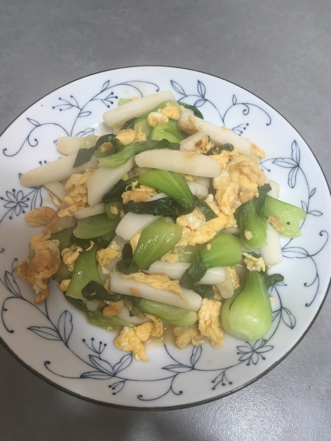 宁波青菜炒年糕