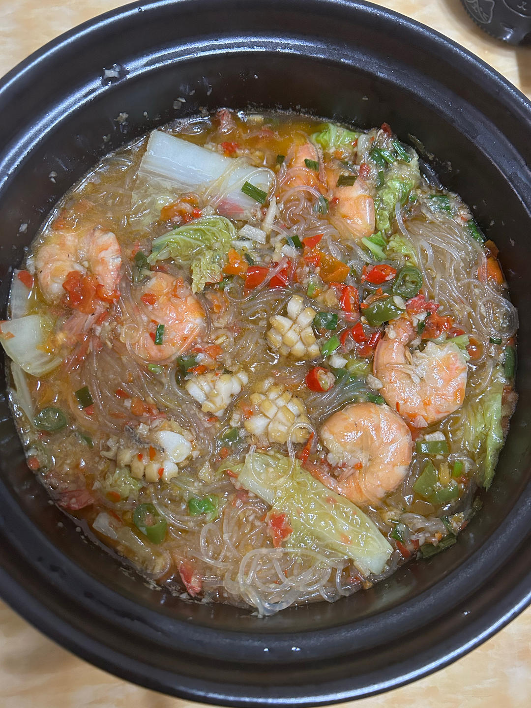 鲍鱼虾粉丝煲