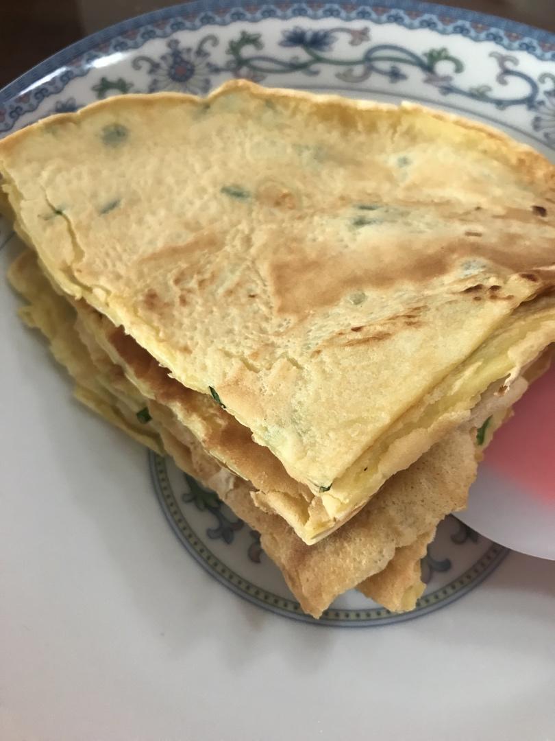 【平底锅葱花蛋饼】