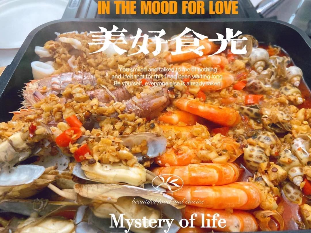 蒜香吮指海鲜大咖——松下NU-JK200W大蒸烤箱食谱
