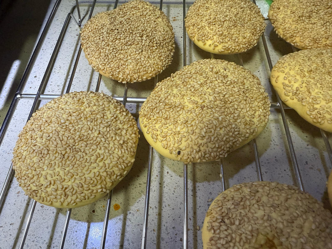 玉米面麻饼