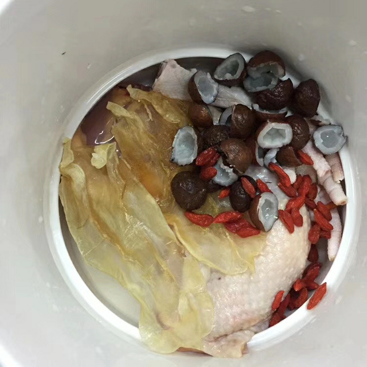 润肺止咳补气养血海椰皇炖花胶鸡汤的做法