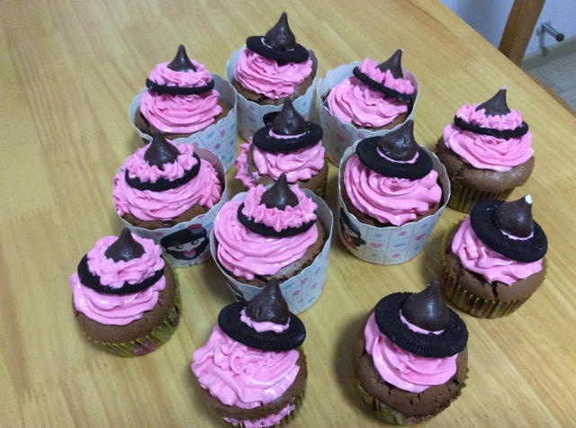 【万圣节】女巫帽子cupcake—美的T7-L382B智烤大师