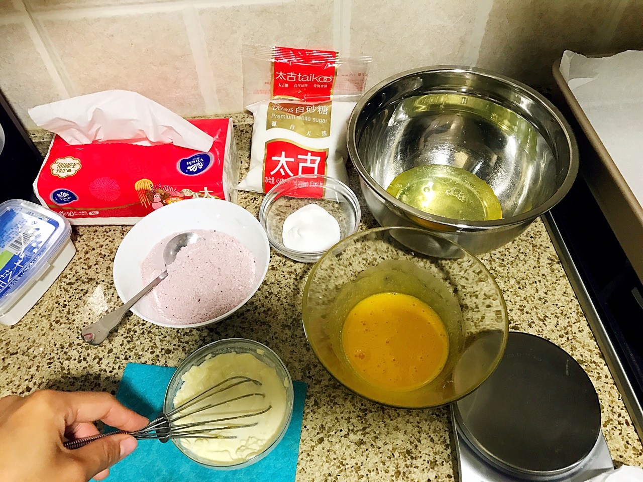 粉玫瑰蓝莓乳酪🌀蛋糕的做法 步骤1
