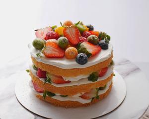 水果裸蛋糕/ 附杏仁海绵蛋糕做法的做法 步骤1