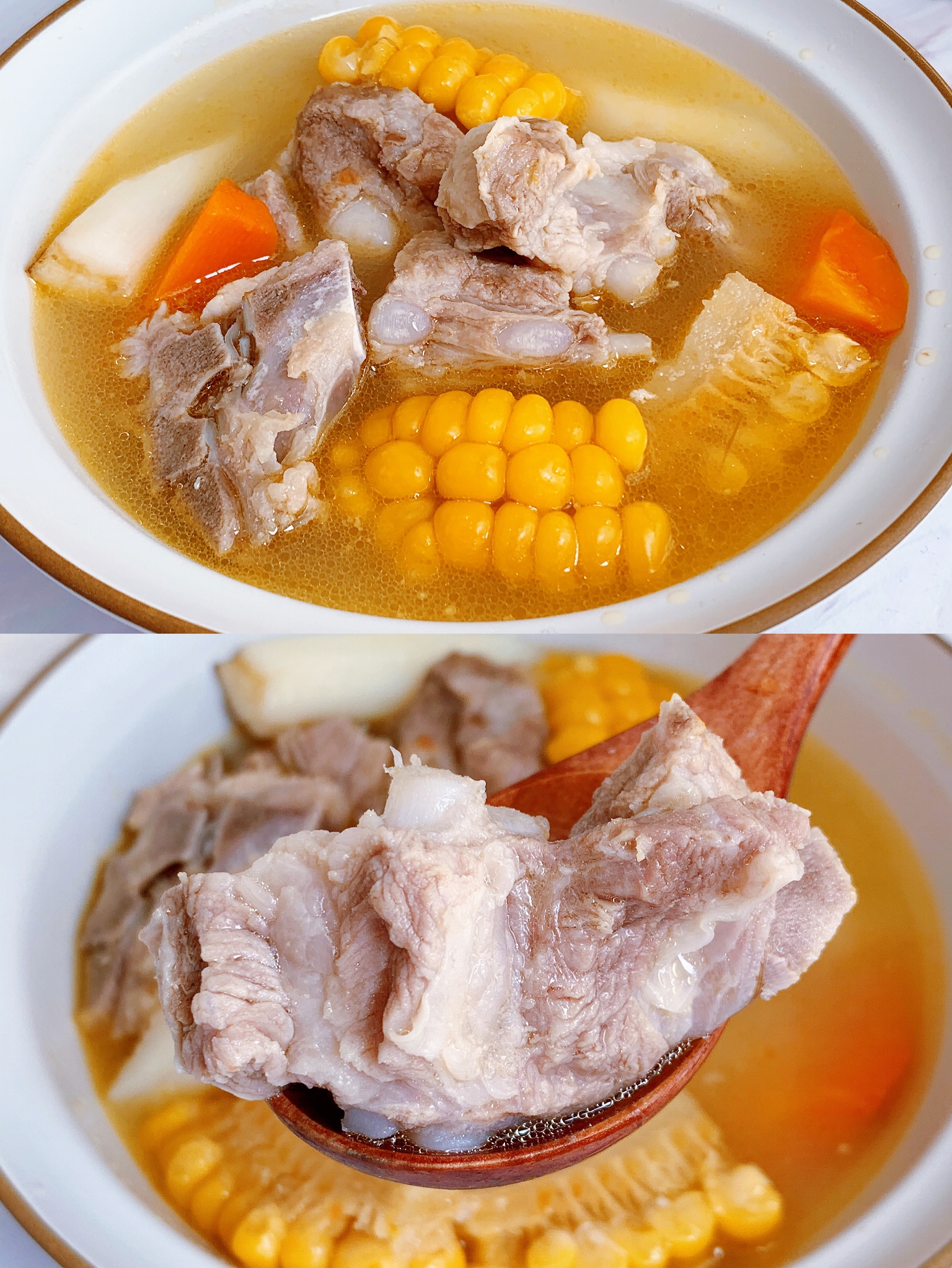 清甜爽口的玉米排骨汤，秋季养生必备汤品的做法
