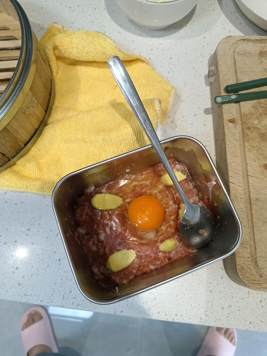 养胃山药肉饼蒸鸡蛋汤