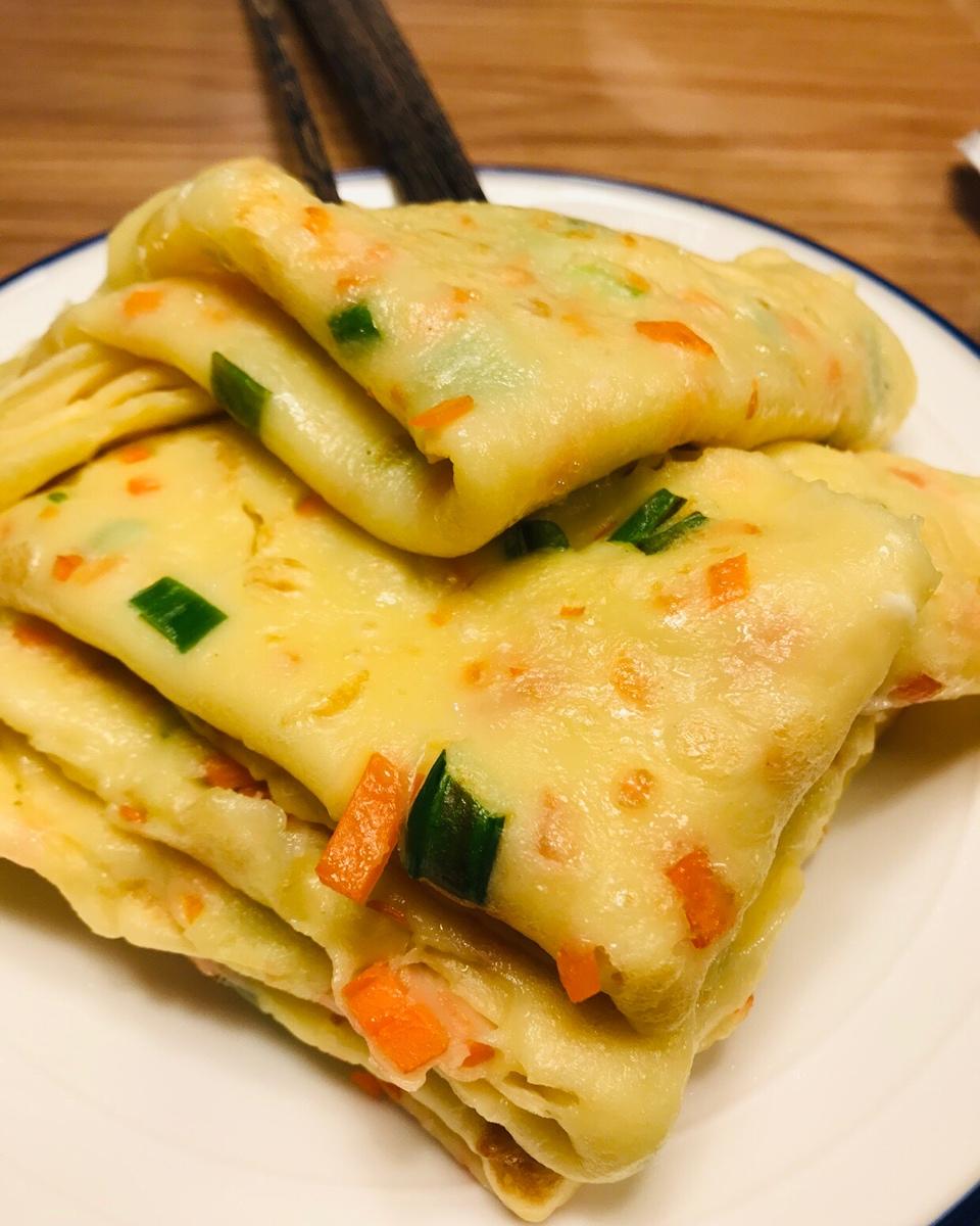 简单快手蔬菜鸡蛋煎饼