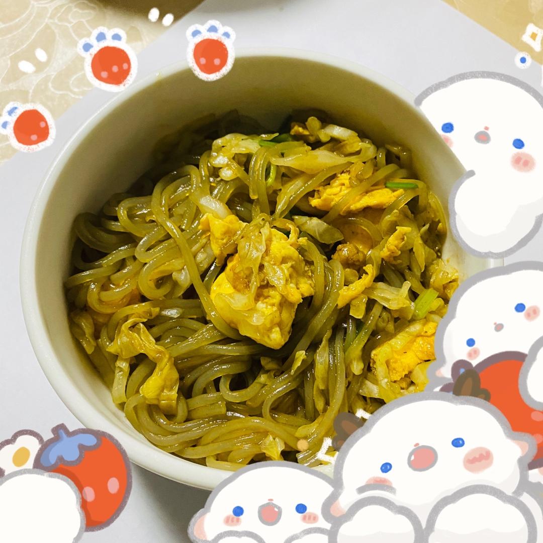 包心菜炒红薯粉丝