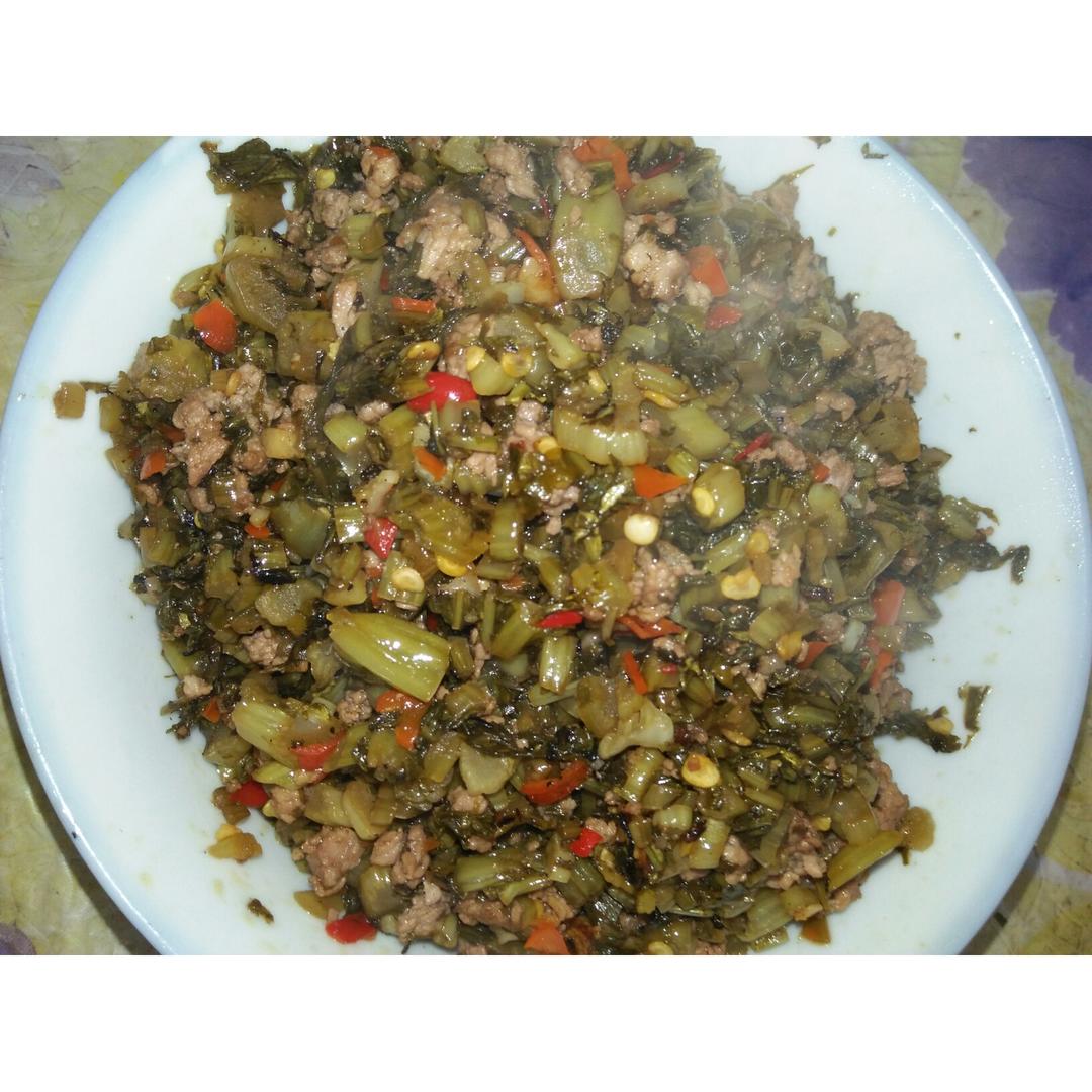 酸菜炒肉末