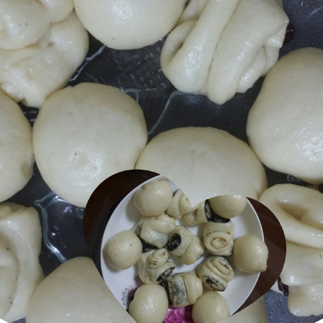 面包机发面蒸馒头