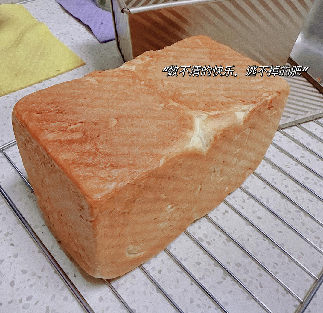 用烤箱自己做面包--手工牛奶吐司面包