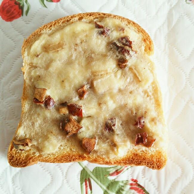 香蕉烤土司的做法