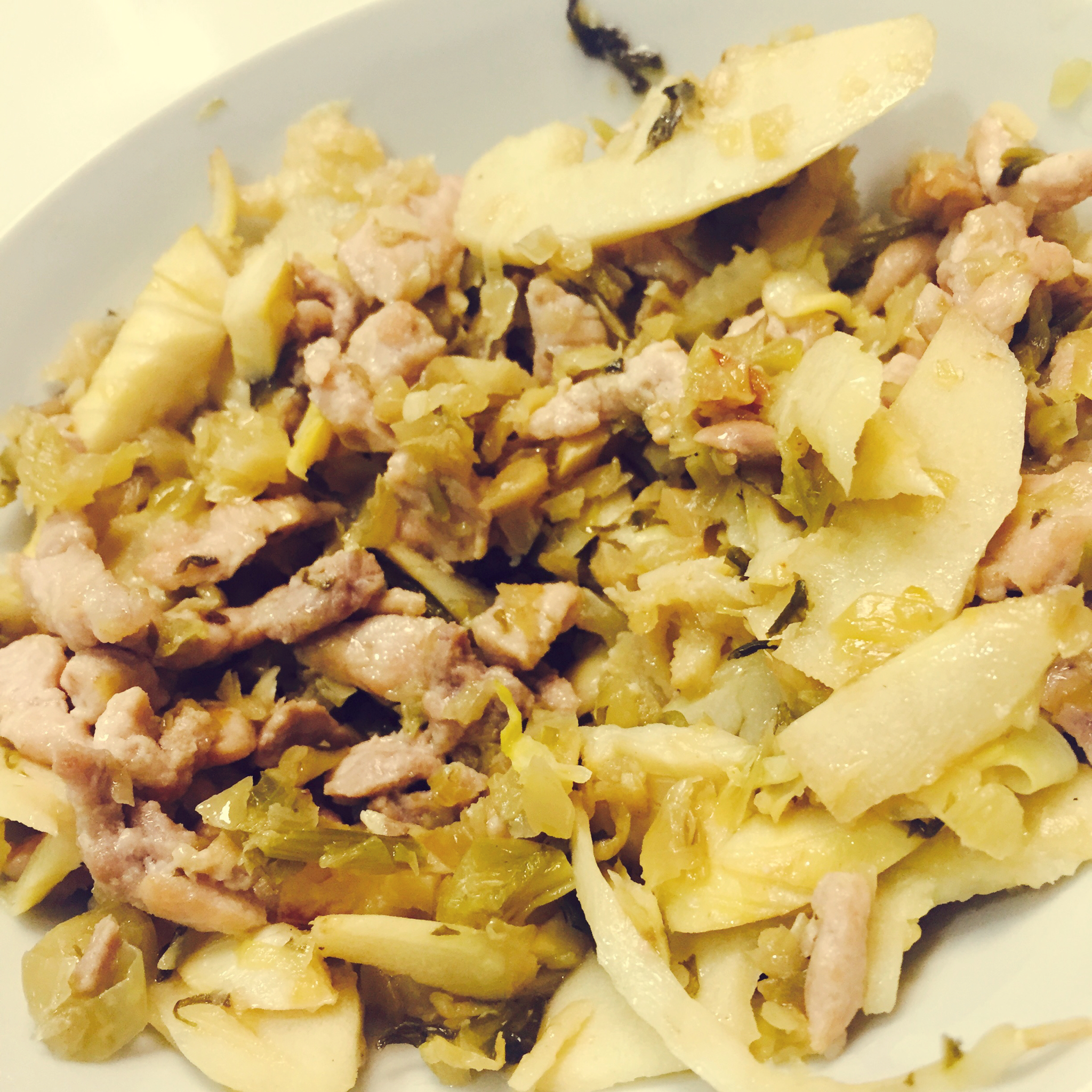 冬笋腌菜肉丝