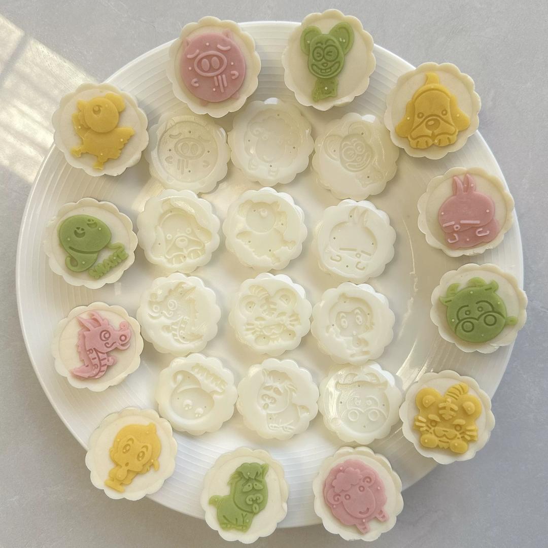 302 十二生肖主题的美食，12生肖动物造型图案及模具的做法