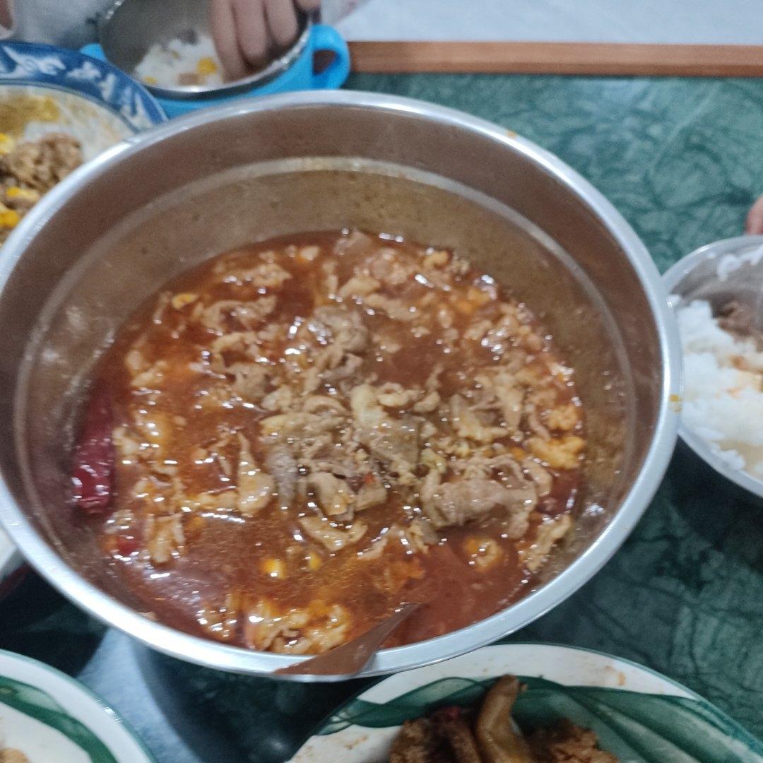 跟四川朋友学的水煮肉片 这也太香了！！