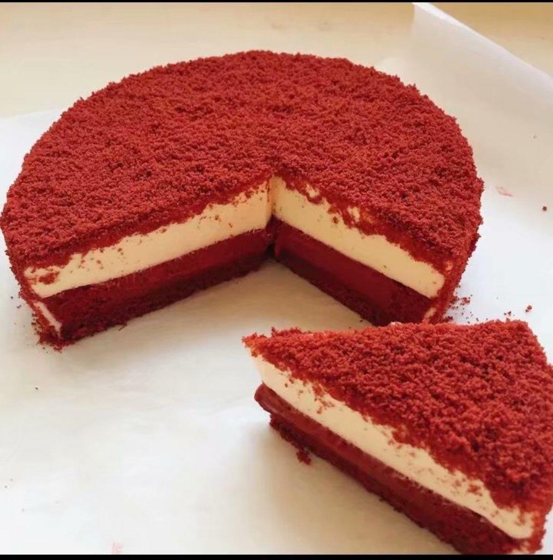 水中的鱼儿1997做的8寸红丝绒双层芝士蛋糕