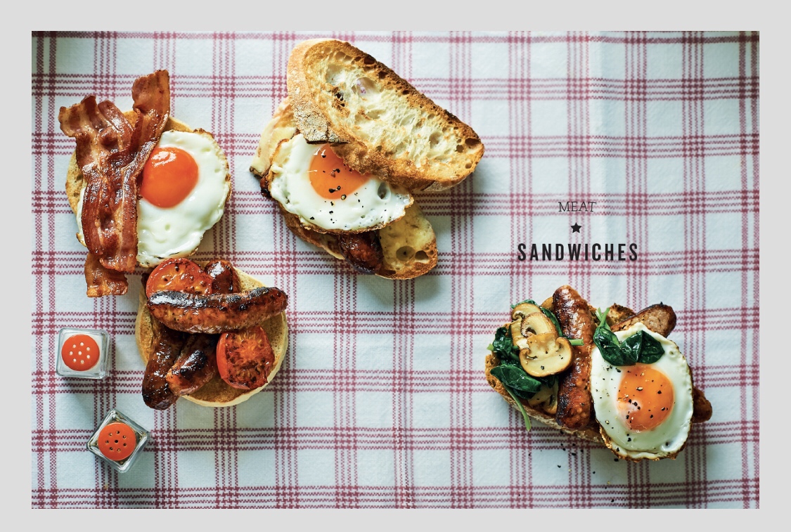 鸡蛋，蘑菇，香肠&菠菜三明治的做法