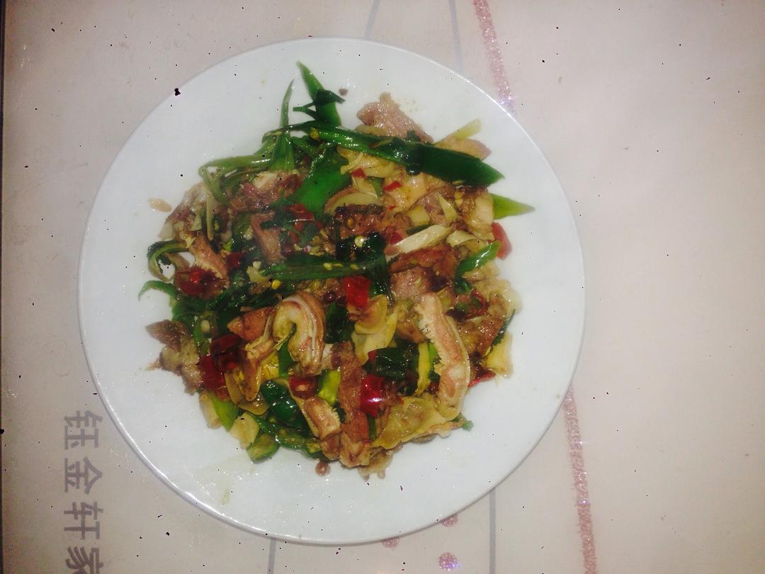 双椒炒羊脸