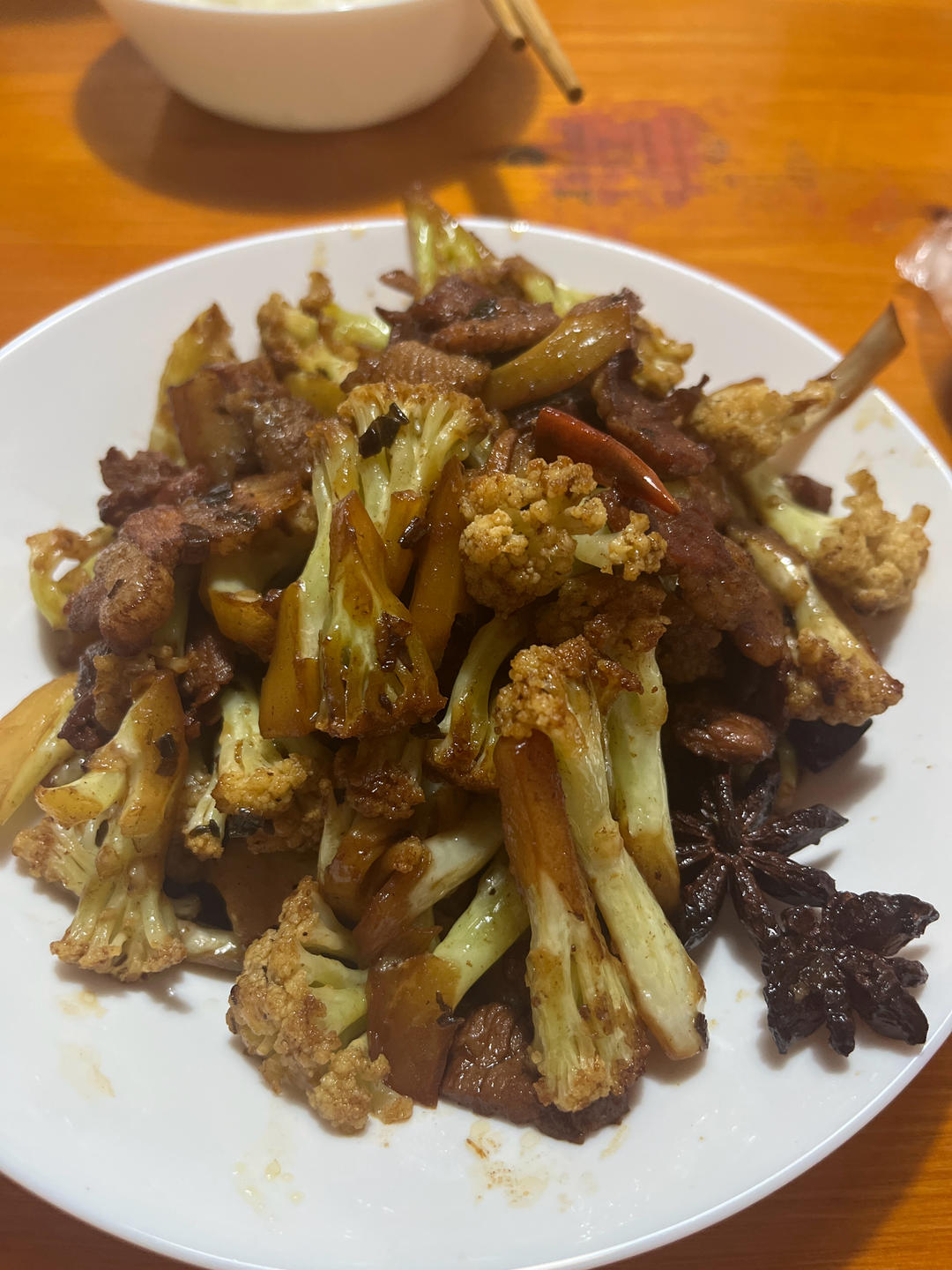 干煸菜花（花菜炒肉）