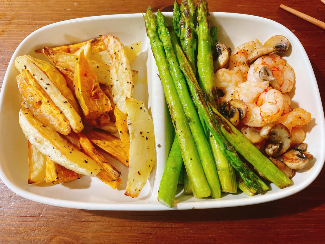 烤薯角+蓝莓+无糖酸奶