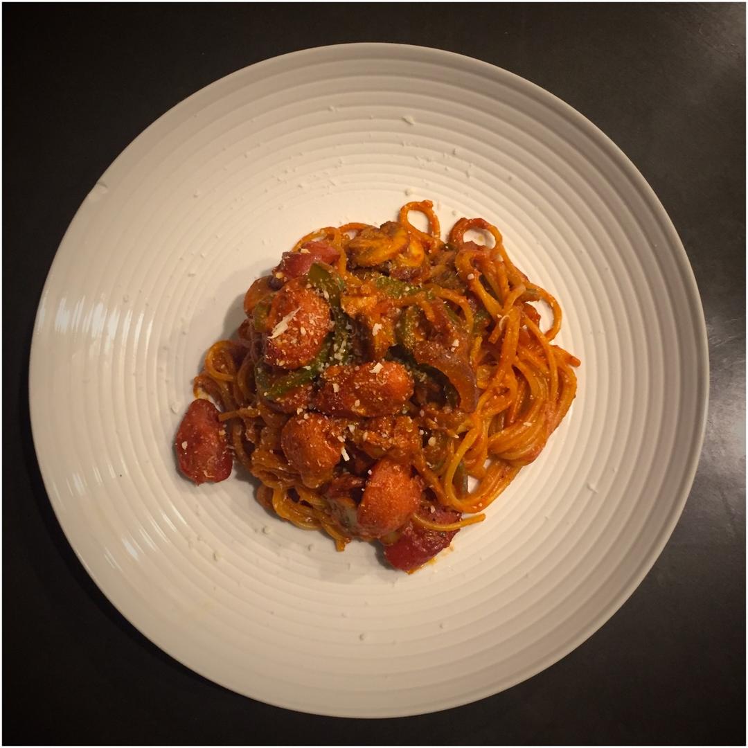 【深夜食堂】铁板那不勒斯风意大利面（拿波里意面）