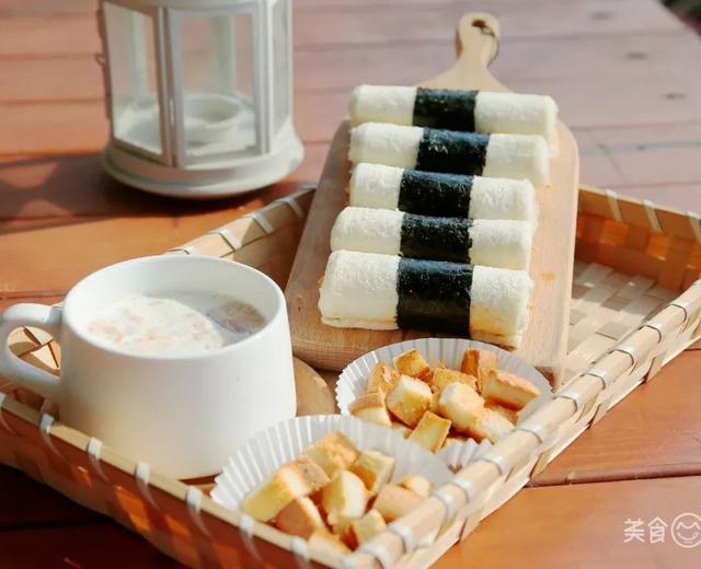 海苔肉松卷&香脆面包干-快手早餐轻松做！的做法