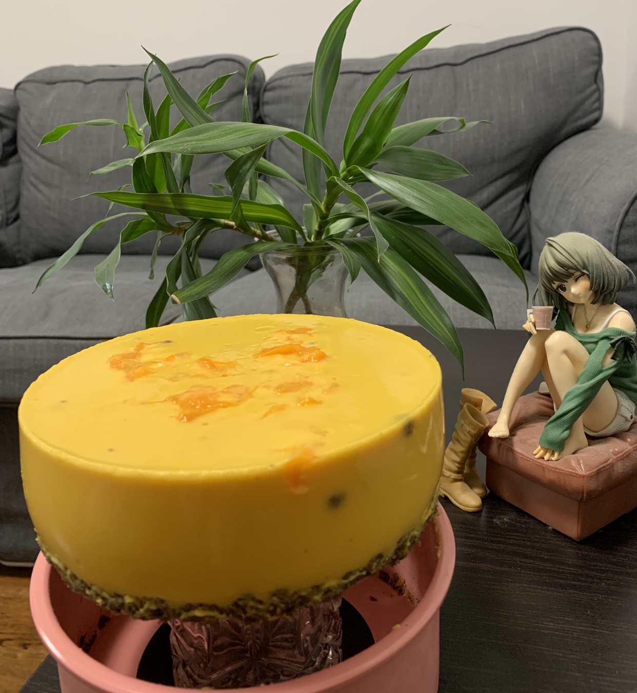 （6寸无油无糖无烤箱版   ）芒果慕斯🍰