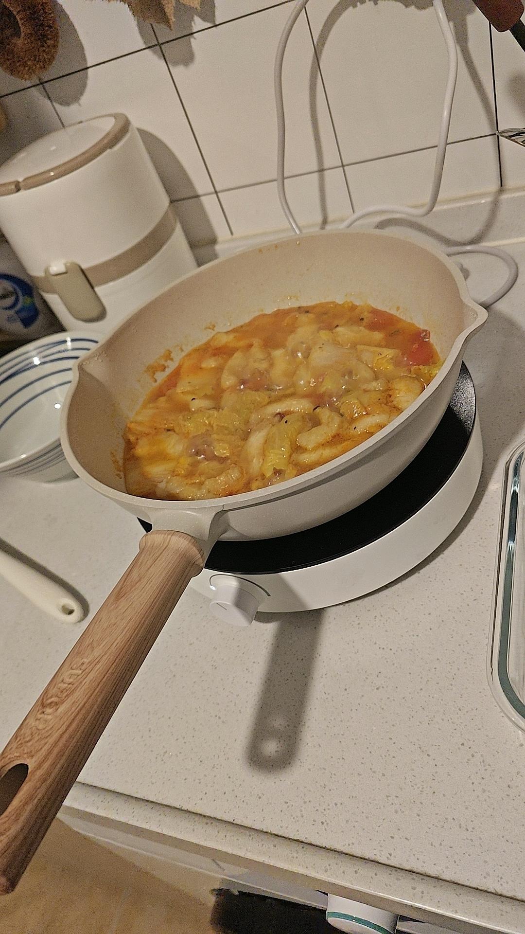 番茄娃娃菜巴沙鱼