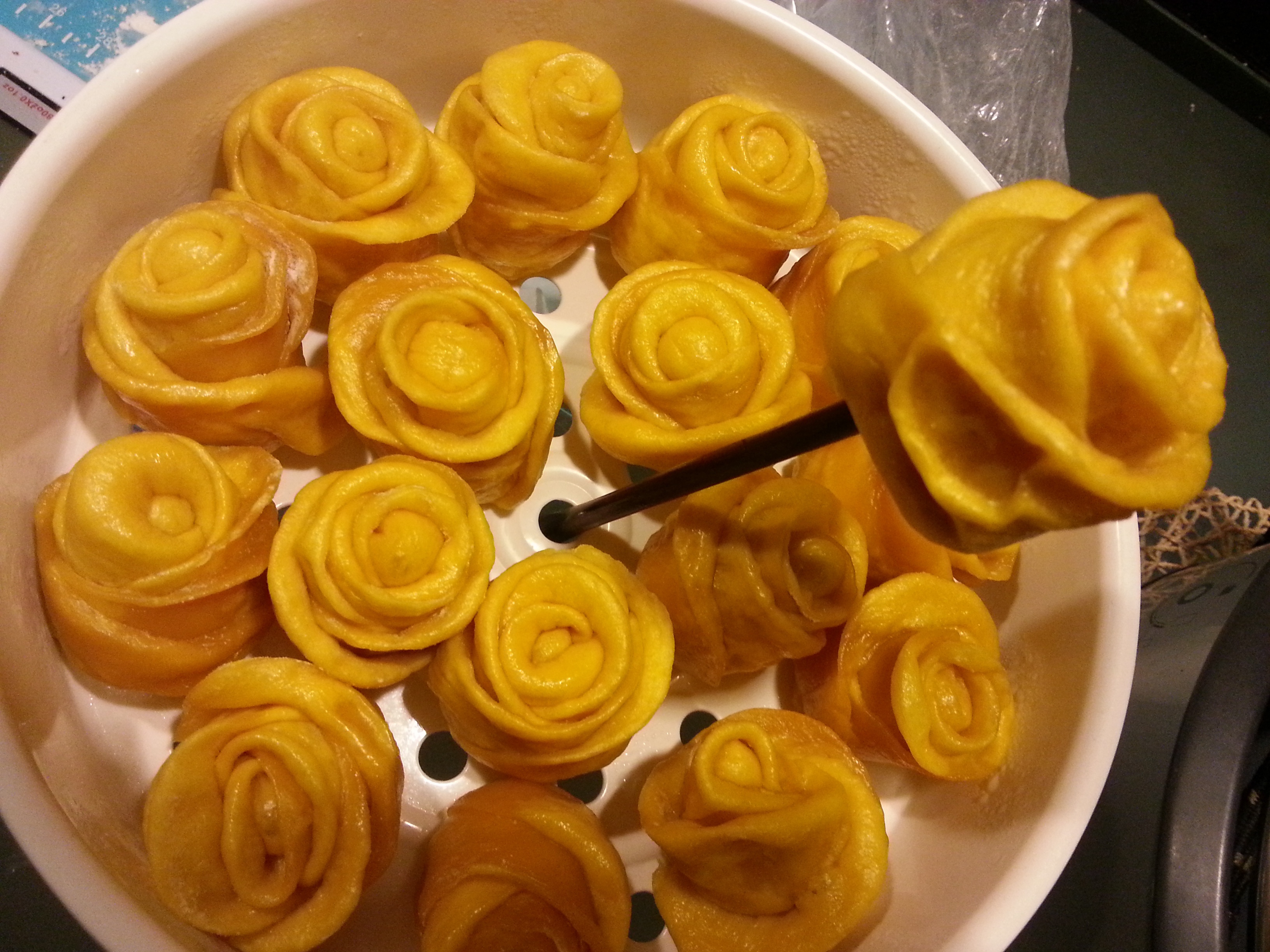 南瓜玫瑰花馒头