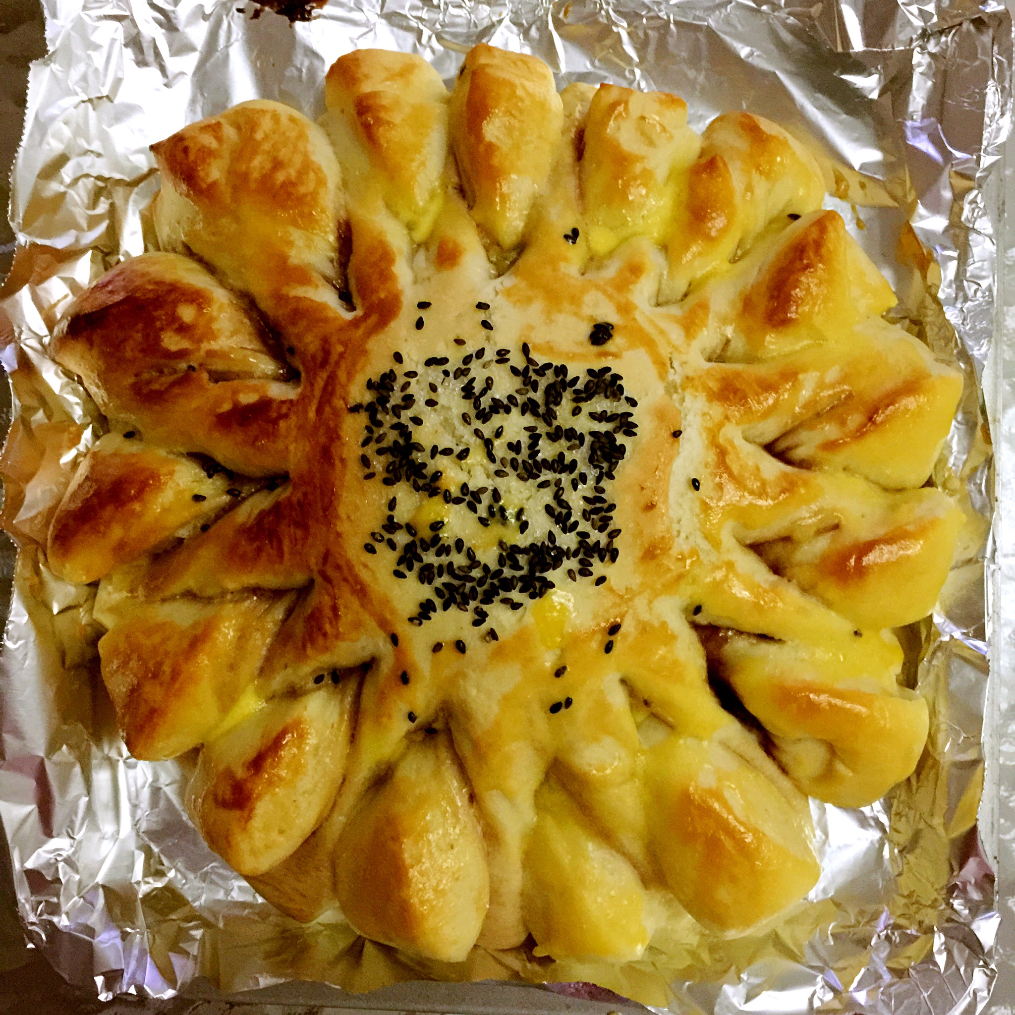 向日葵豆沙面包