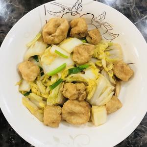 白菜油豆腐的做法 步骤6