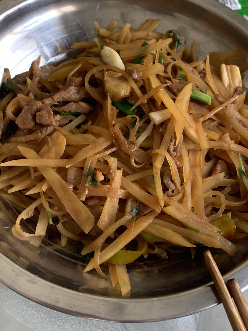 快手版土豆丝炒肉，下饭神器