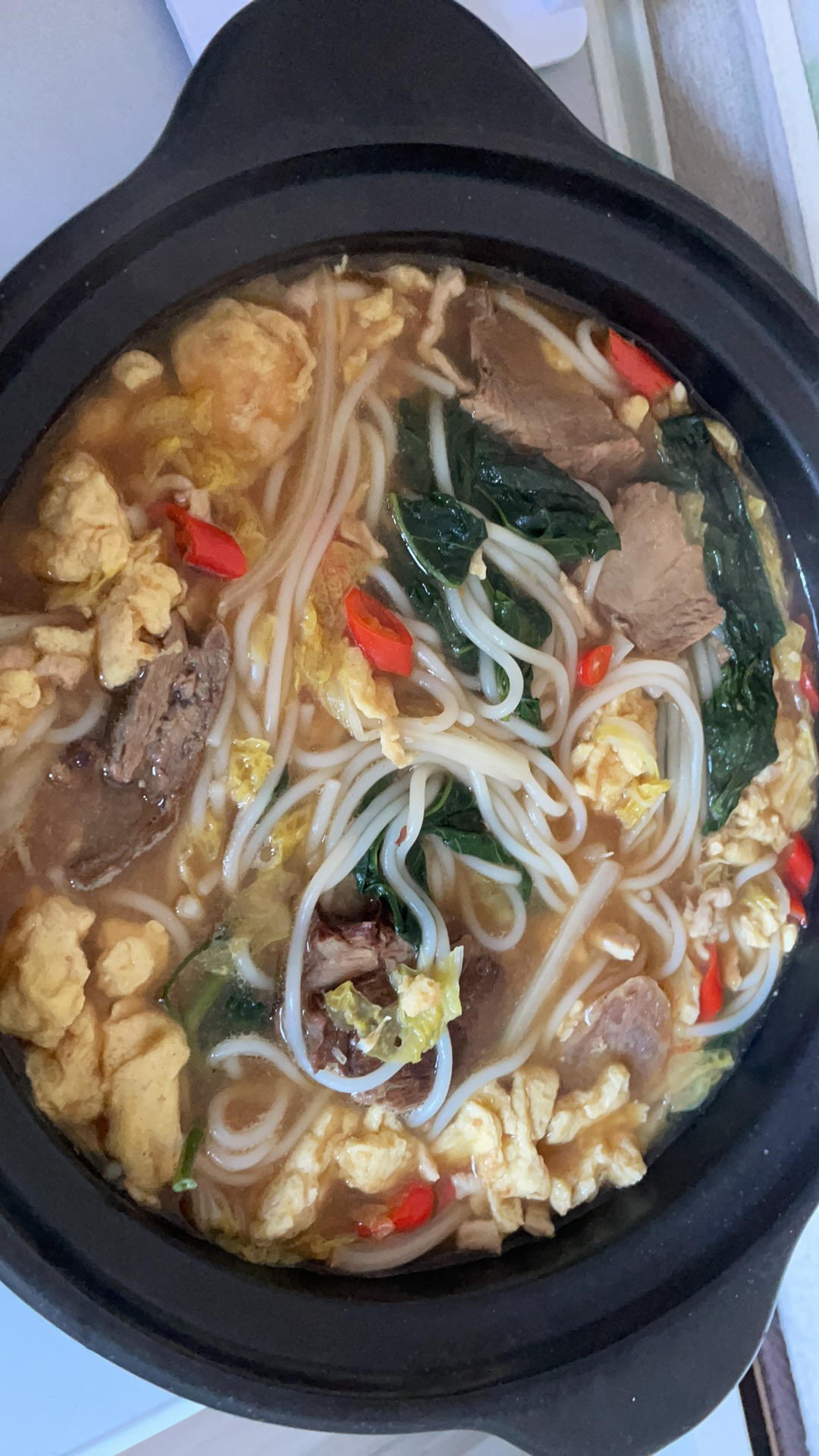 江西米粉的N种吃法：第三篇--鸡蛋瘦肉汤粉