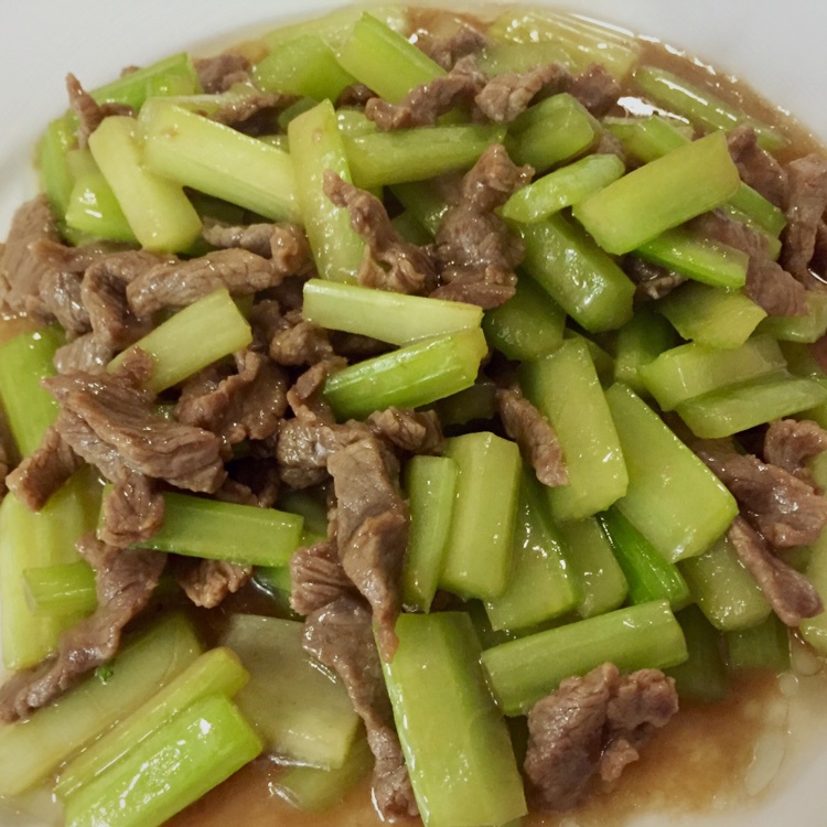 芹菜牛肉丝