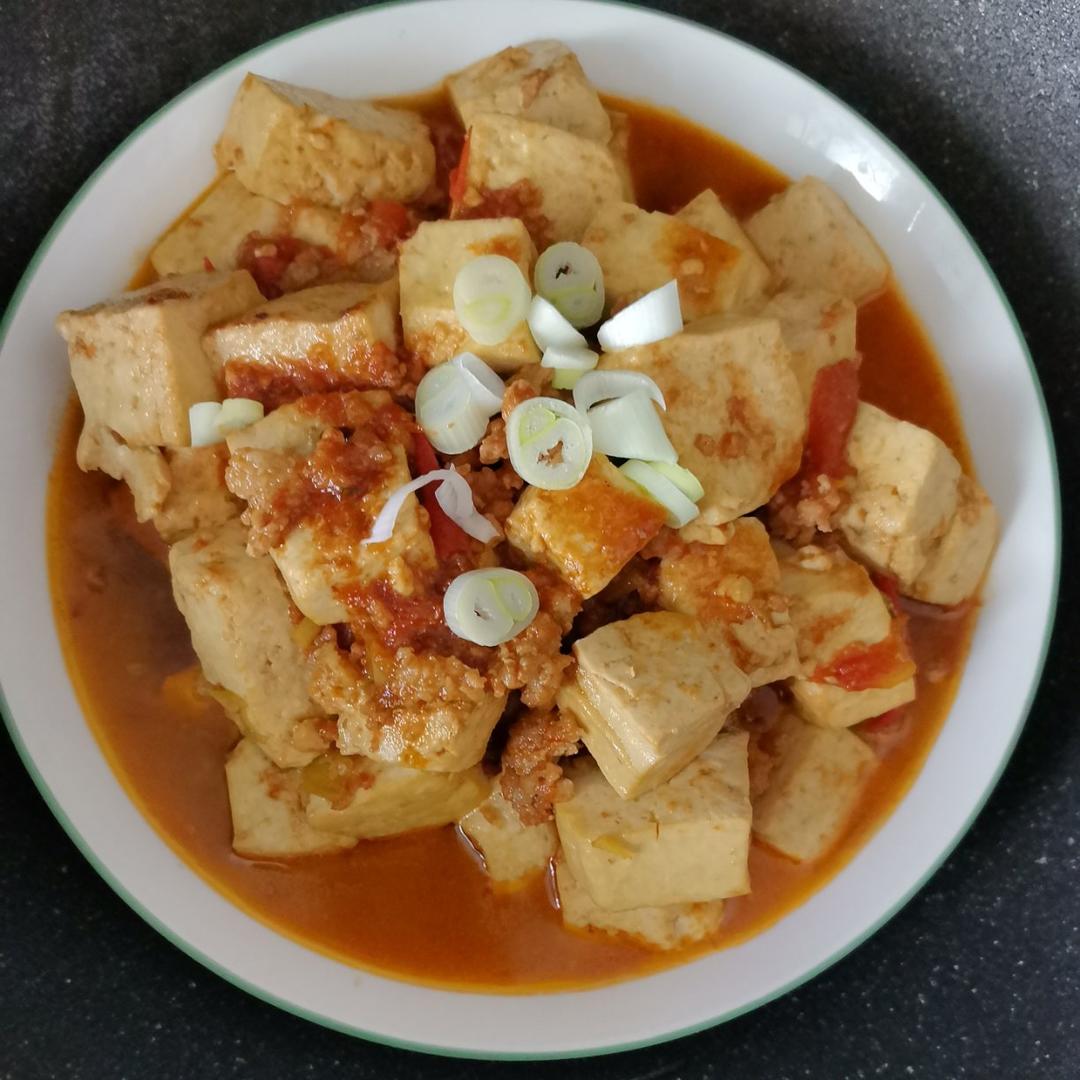 红烧豆腐肉沫番茄