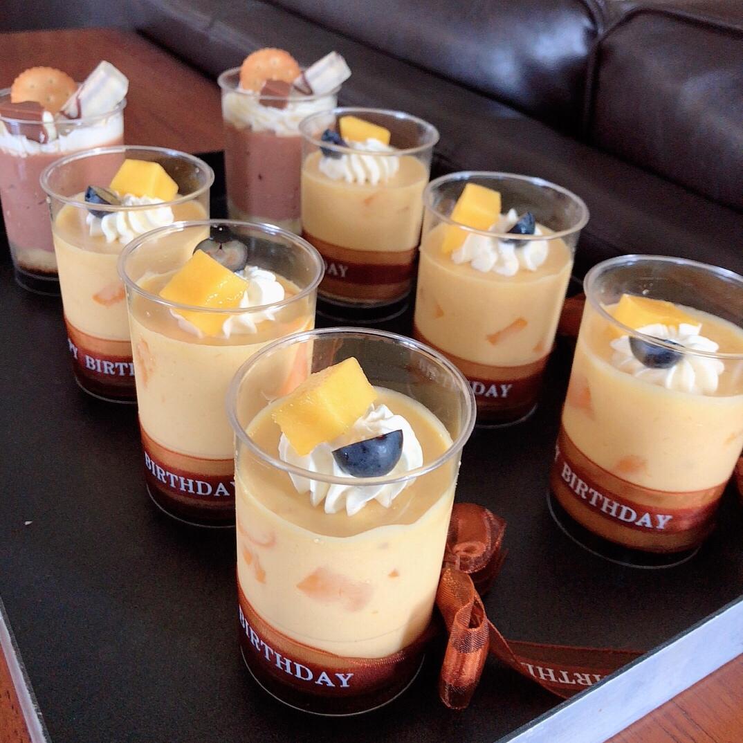 karen蘑菇做的芒果慕斯杯