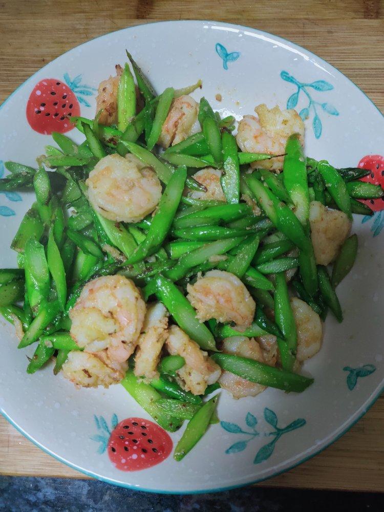 清炒芦笋虾仁