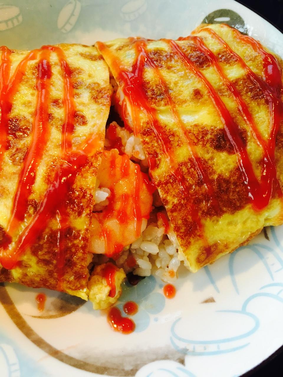 夜未殇做的虾仁蛋包饭