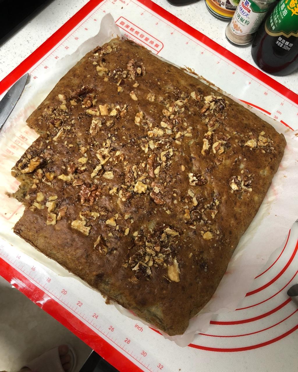 香蕉核桃蛋糕（低油少糖健康版）