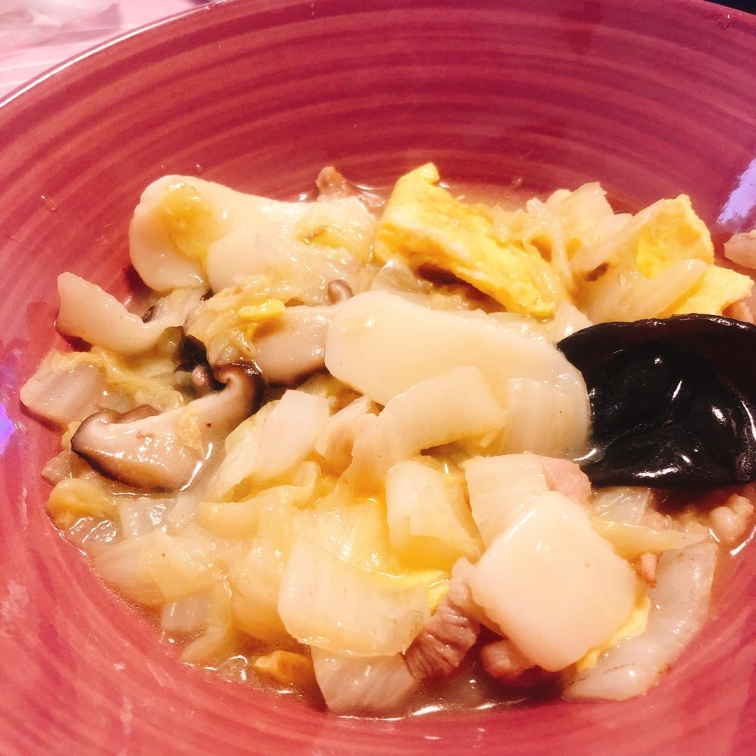 白菜肉丝炒年糕