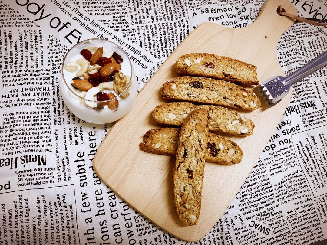 【健康零食】燕麦坚果意式脆饼