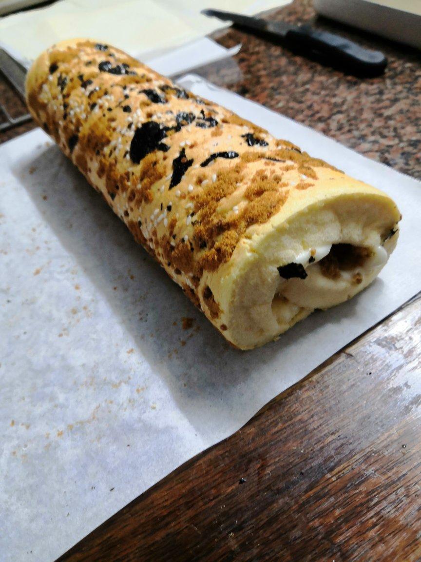 香葱海苔肉松芝麻蛋糕卷